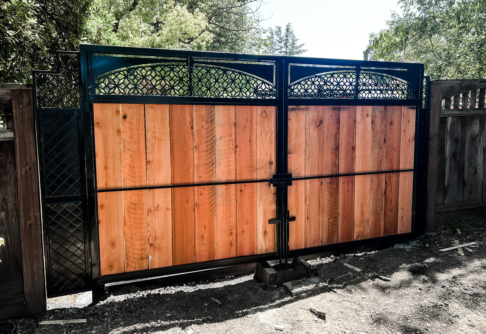 CnC cut with redwood inserts